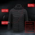 thumbnail image 3 of Oubit 8 Zone Heated Jacket, USB Electric Hoodie Jacket Winter Warming Jacket Coat, 3 of 8