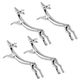 thumbnail image 1 of Soporte Para Palillos Plateados De 4 Uds., Reposacubiertos De aleación De Zinc Pulido Galvanizado Con Forma De Animal, Soporte Versátil Para Tenedor, Cuchara, 1 of 7