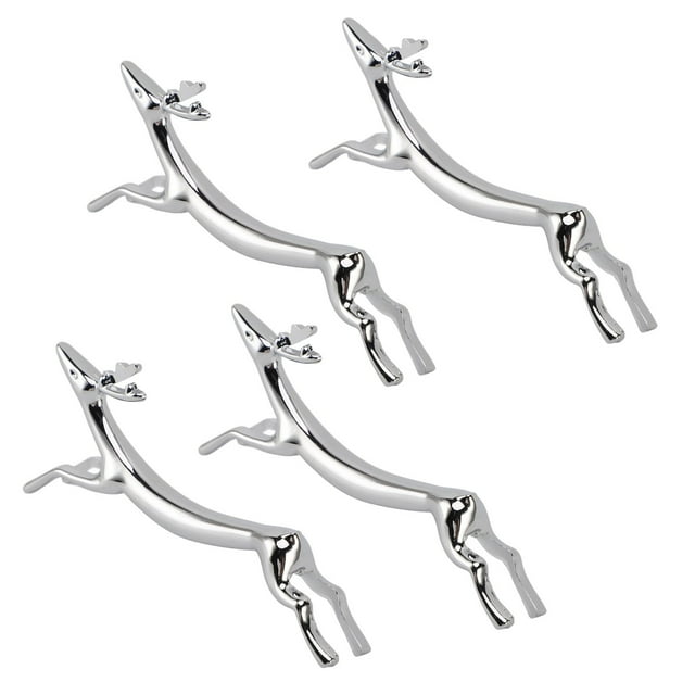 Soporte Para Palillos Plateados De 4 Uds., Reposacubiertos De aleación De Zinc Pulido Galvanizado Con Forma De Animal, Soporte Versátil Para Tenedor, Cuchara