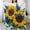 sunflowers blue flowers 30"x40" 1, variant on GXFC sunset, lake, trees, winter sofa dormitory home decoration, must-have travel product. Size is 30x40 inches.