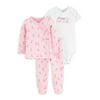 Child of Mine by Carter's Baby Girl Take Me Home Cardigan, Bodysuit & Pant Set, 3-Piece, Preemie-6/9 Months