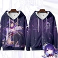 thumbnail image 2 of Men Hoodie Hot Game Genshin Impact Beelzebul 3D Print Zip Up Women Sweatshirt Raiden Shogun Baal Cosplay Zipper Hooded Jacket, 2 of 6