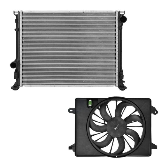 AutoShack Radiator Cooling Fan Assembly | Replacement for 2009-2017 Dodge Charger 2022-2023 Dodge Charger | 2-PC