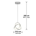 thumbnail image 3 of Artika Zephyr Modern 1-Light LED Pendant Light Fixture, Chrome, 3 of 8