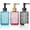 Blue, Black, Pink, variant on 2 Diamond Design 330ml Transparent Glass Soap Dispenser Refillable Soap Dispenser Container with Black Pump for Bathroom Kitchen 330ml