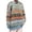 Blue, variant on Norvella Mens Fair Isle Sweater Geometric Striped Pattern Crew Neck Long Sleeve Drop Shoulder Pullover Ribbed Relaxed Fit Top