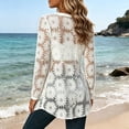thumbnail image 7 of Womens Lightweight Cardigan Long Sleeve Open Front Jacquard Sheer Cardigan | Beach Cover Up, Thin Cardigan, Cute, Business Casual, Light, Jackets, Shrugs, Outerwear, Fall Fashion 2026 White,2XL, 7 of 7