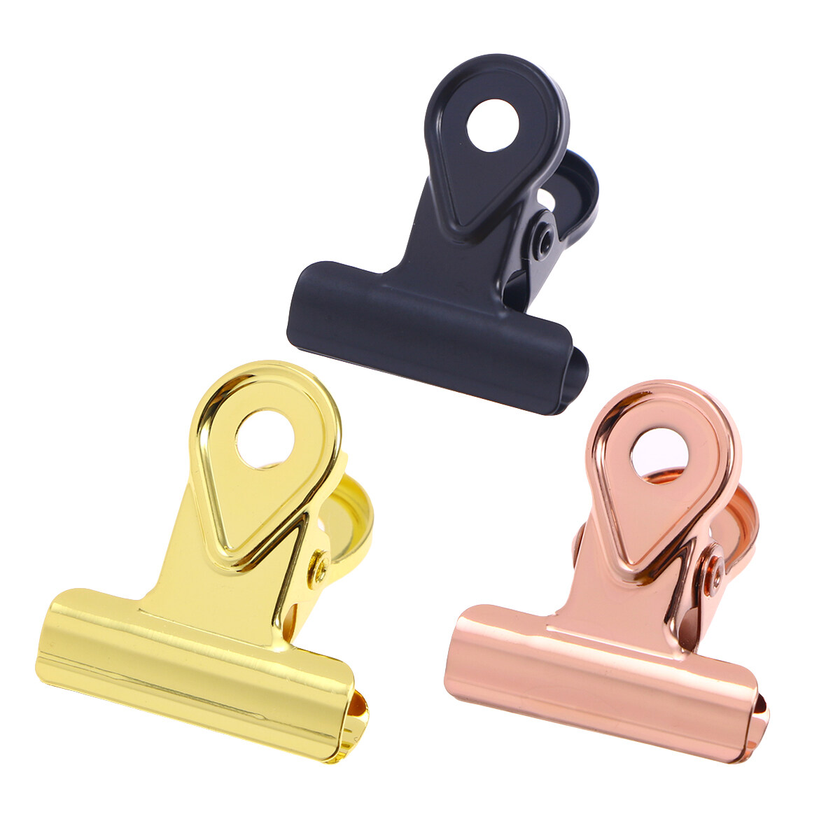 15PCS Metal Hinge Clips Binder Clips Paper Clamp Copper Paper Clips