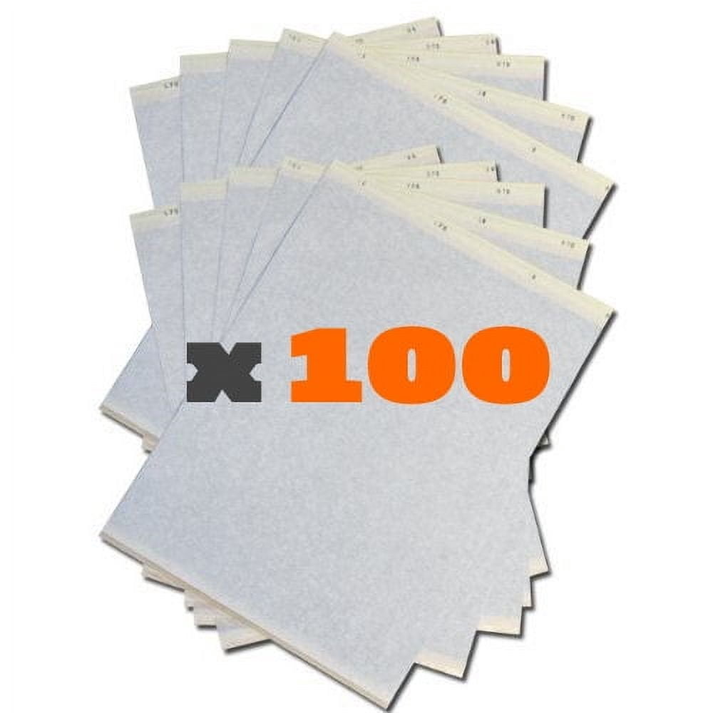 (100 Pack) Authentic Spirit Thermal Fax Stencil Paper (8.5 X 14) Transfer Sheets Many Different Package Size