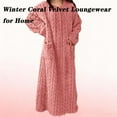 thumbnail image 4 of Winter Coral Velvet Nightgown Home Clothes, One Size Fits All Warm Nightgowns Pajamas, Winter Velvet Loungewear Night Gowns for Adult Women Flannel Dress Home, 4 of 7