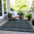 thumbnail image 3 of Dalyn Rugs Machine Washable Indoor/Outdoor Chantille Teal 9' x 12' Rug, 3 of 9