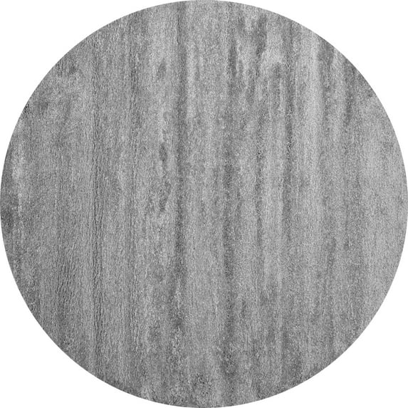 Ahgly Company Indoor Round Abstract Gray Contemporary Area Rugs, 7' Round