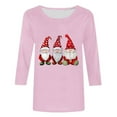 thumbnail image 4 of Fashion Fall Saving LiMoi Women's Christmas Blouse Three Quarter Sleeve Round Neck with Seasonal Print Tees Tshirts My Items, 4 of 5