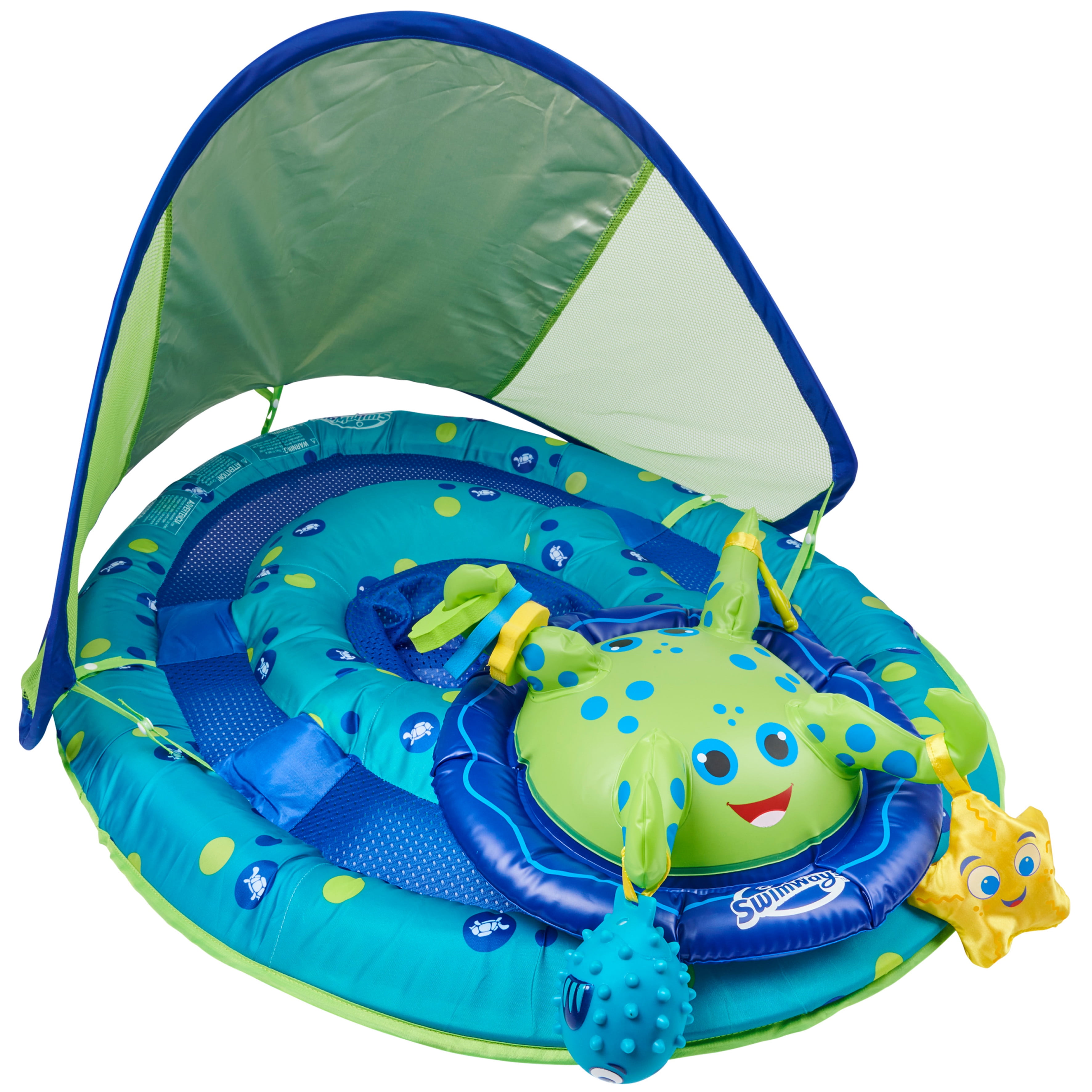 SwimWays Infant Baby Spring Float With Adjustable Sun Canopy 9-24 Months for sale online 