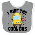thumbnail image 3 of Inktastic I Ride the Cool Bus with Yellow Bus Boys or Girls Baby Bib, 3 of 4