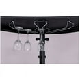 Bowery Hill Contemporary Glass Home Bar in Black and Chrome