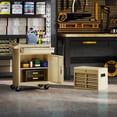 thumbnail image 5 of Costway 2 in 1 Tool Chest & Cabinet with Sliding Drawers Rolling Garage Organizer Yellow, 5 of 10