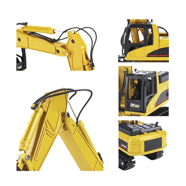 Modelo de Excavadora, 1:50 Excavadora de Ingeniería Modelo Estíto Altamento Simulación Vehículo de Ingeniería de Constructionón Real para Colecció