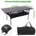 thumbnail image 4 of LELINTA Camping Table That Fold up Lightweight, Aluminum Folding Table Roll Up Table with Easy Carrying Bag for Indoor, Outdoor, Camping, Backyard, BBQ, Party, Patio, Beach, Picnic, 4 of 8