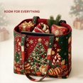 thumbnail image 4 of Christmas Quilted Tote Bag for Women, Large Reusable Shopping Bag, Holiday Print Shoulder Handbag, Grocery Travel Gift Tote Purse, 4 of 6