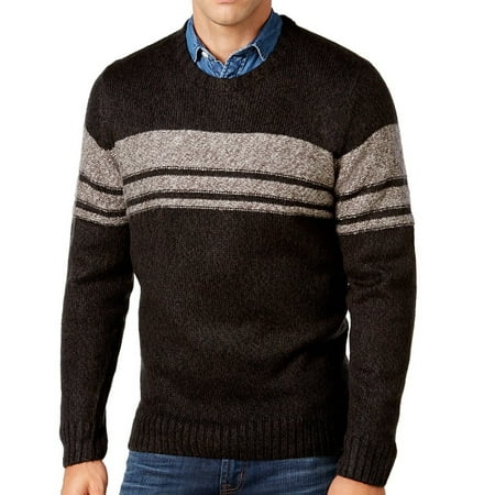 - NEW Black Mens Size XL Striped Crewneck Sweater