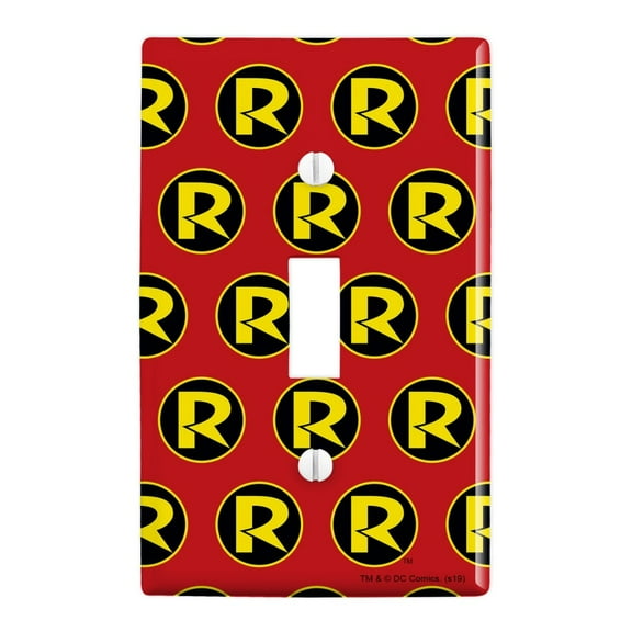 Batman Robin Logo Plastic Wall Decor Toggle Light Switch Plate Cover