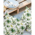 thumbnail image 2 of Pack of 2 Outdoor Pillow Covers, Watercolor Green Tropical Plant Plam Tree Leaves Waterproof Square Throw Pillowcase Cushion Decorative Pillow Covers for Couch Patio Tent, 24x24 in, 2 of 6