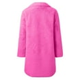 thumbnail image 5 of Fanxing ChristmasDeals Clearance Women Winter Sherpa Warm Coat Faux Fur Fleece Open Front Cardigan Fluffy Long Coat Outerwear Hot Pink XXL Christmas Gift Clearance 2025, 5 of 5