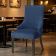 thumbnail image 5 of SUYOLL Wingback Dining Chair Slipcover Stretch Velvet Chair Seat Protector Cover For Kitchen Dining Room Living Room Office, 5 of 5