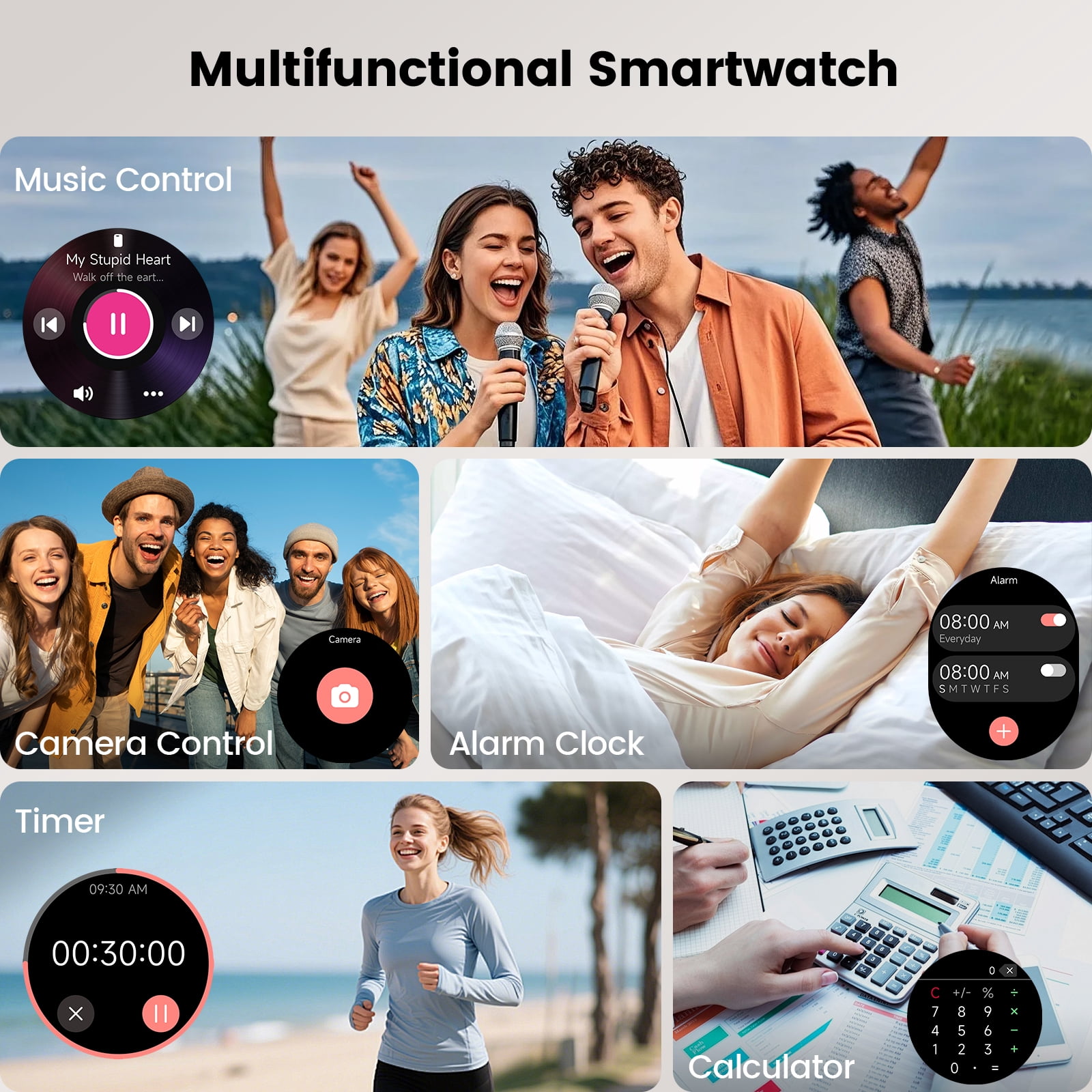 2026 Cillso Smart Watch Fits for Android and iPhone, 1.27" Vibrant HD Display Smartwatch for Men with Bluetooth Call, IP68 Waterproof Fitness Activity Tracker, Ideal Gift, Black
