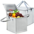 thumbnail image 1 of 2 Pcs Sacs Isothermes et Thermiques Grande Capacité Sacs Alimentaires Réutilisables avec Poignées Renforcées, 1 of 8