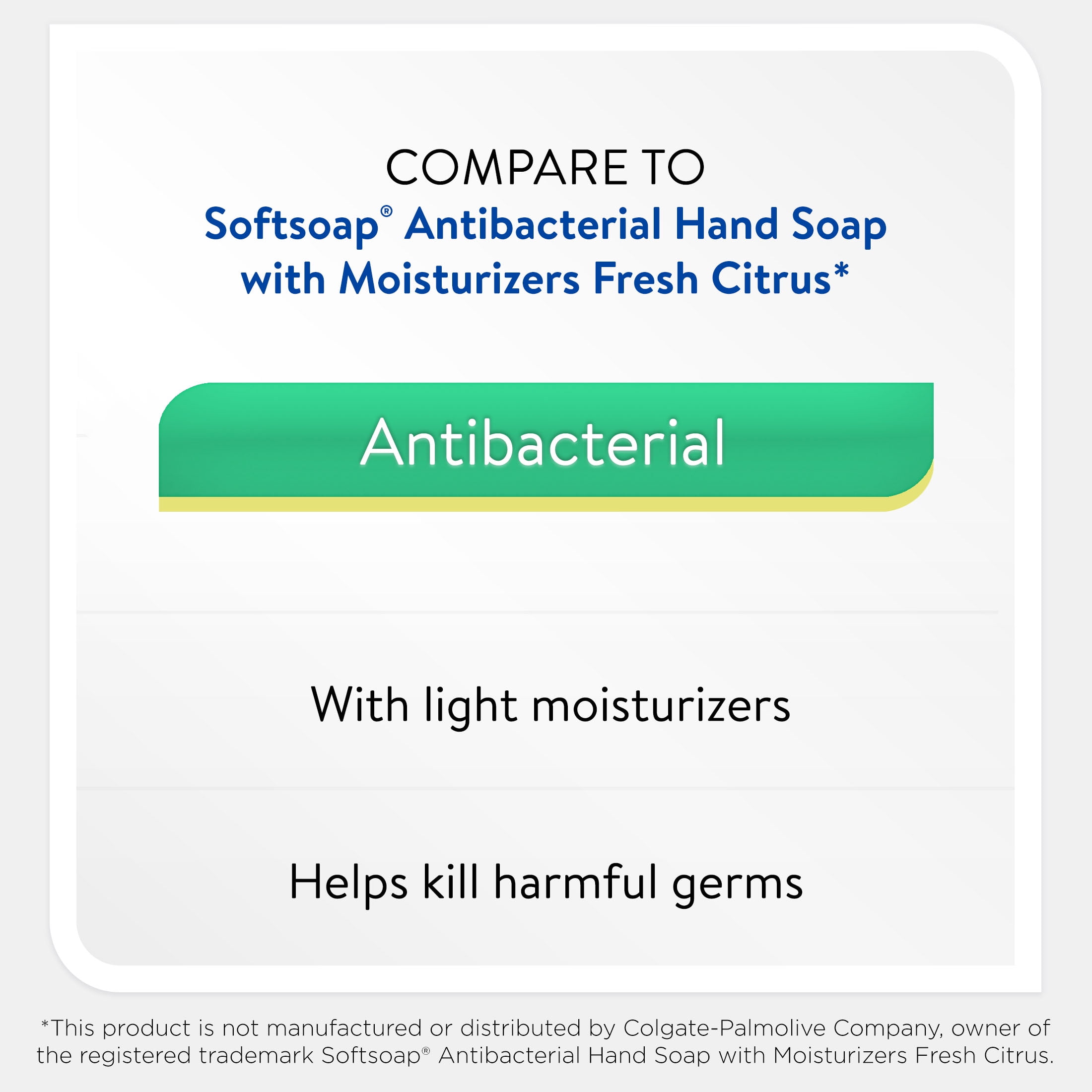 Equate Antibacterial Liquid Hand Soap Refill, Citrus, 50 fl oz