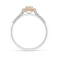 thumbnail image 2 of ANGARA Natural 0.12 Ct. Diamond Halo Engagement Ring in 14K White & Rose Gold for Women (Ring Size: 11.5), 2 of 9