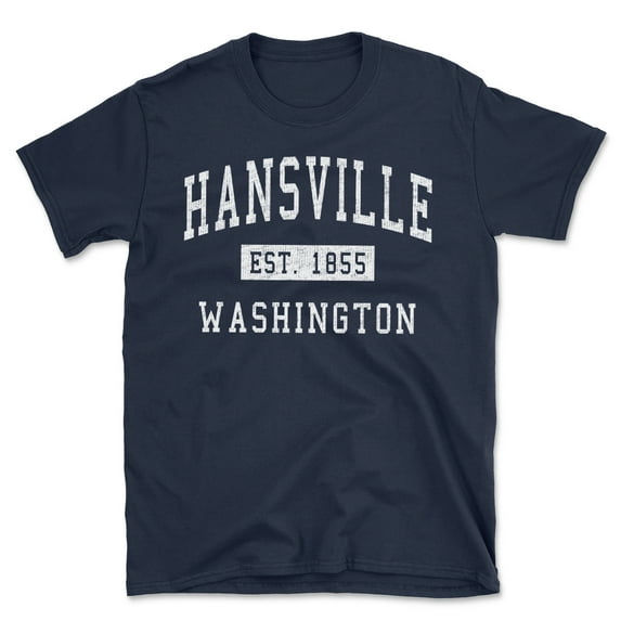 Hansville Washington Classic Established Men's Cotton T-Shirt