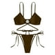 thumbnail image 4 of WILLBEST Traje de Baño Dama conjunto de Bikini de Mujer Tanga Bikini de Dos Piezas Traje de Baño Ajustable Sexy Traje de Baño con Anillo, 4 of 4