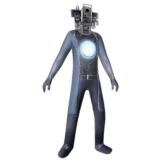 Skibidi-Disfraz de Cosplay de hombre del baño para adultos y niños, mono con máscara de Halloween, Titan Audio Man Tv Man
