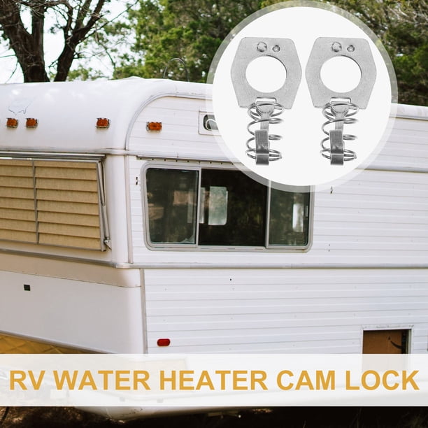 unbranded 2Ud Cerraduras Para Puerta De Calentador De Agua Para Rv En Inoxidable Plateado