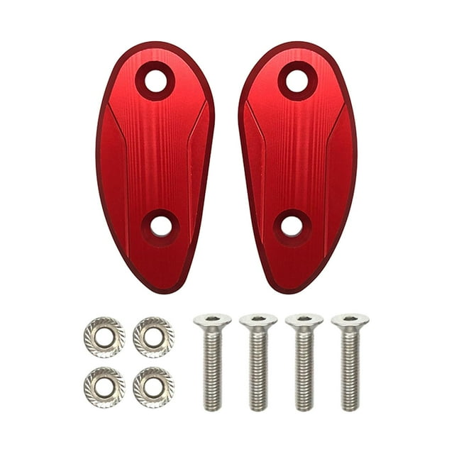 2x Plaques de Blocage de Miroir en Aluminium Faciles à Installer pour CBR1000rr Rouge