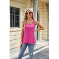 thumbnail image 2 of Women's Solid Color Round Neck Sleeveless Vest Metal Ring Loose Top, 2 of 3