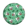 thumbnail image 2 of Gaeub Christmas French Bulldog 14-17in Tire Cover, Spare Tire Cover, for Camper Caravan, Trailer, Car, Truck, SUV, Jeep - 17 inch, 2 of 9