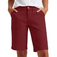 thumbnail image 2 of Shorts for Women Bermuda Knee Length Long Hiking Shorts with Pockets Elastic Waist for Summer Casual Trendy Outfits Summer Pants For Women, 2 of 8
