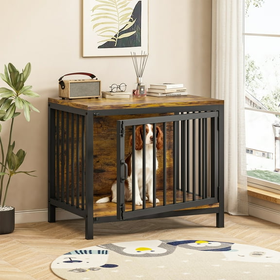 Dog Crate Furniture for Medium and Small Dogs, 31" Dog Kennel Indoor, Heavy Duty Dogs Cage, Chew-Resistant, Decorative Pet Crate - Fits All Decor Styles, Sleek & Stylish