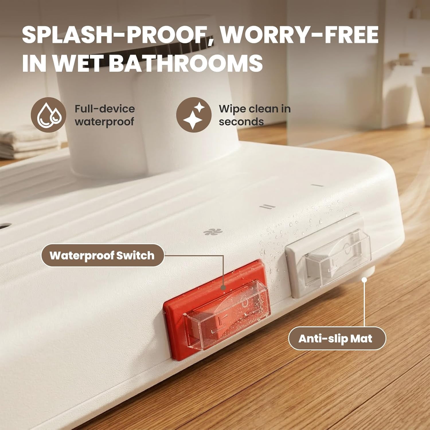 Body Dryer After Shower, Body Care Dryer for Bathroom, Luxury Body Care Dryer, Strong Cold/Warm Breeze, Waterproof Eco-Friendly Body and Feet Dryer