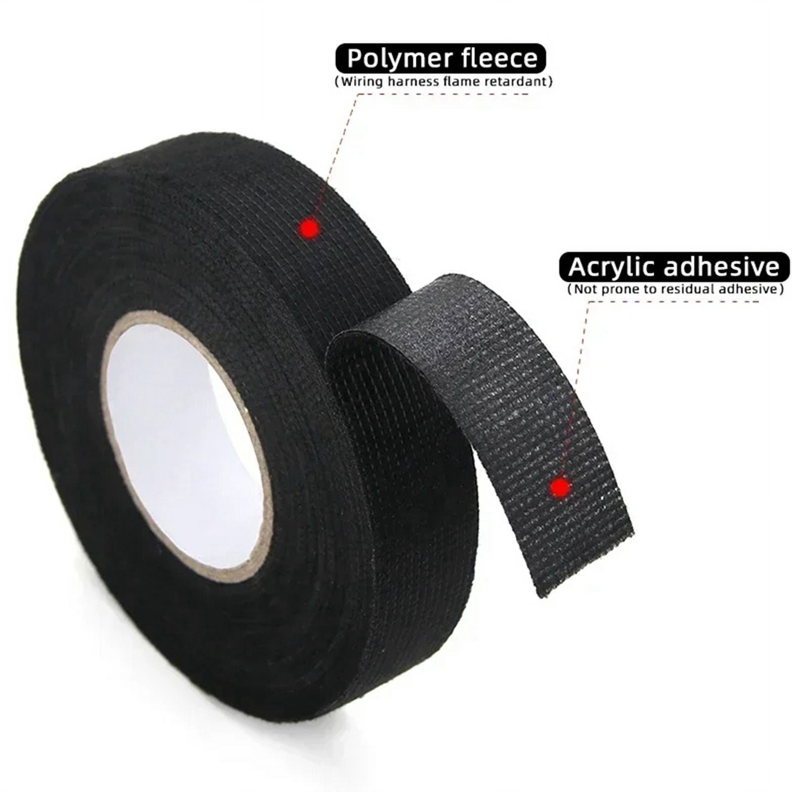 HOT Heat Resistants Adhesive Tape Fabric for Automotive Cable Harness Electrical Thermal 25mmx15m