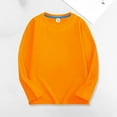 thumbnail image 3 of Aofany Boys Girls Long Sleeve Shirts Casual Crew Neck Tops Loose Plain Cute Tees, 3 of 3
