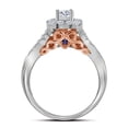 thumbnail image 3 of 14kt White Gold Womens Round Diamond Bellissimo Halo Bridal Wedding Engagement Ring Band Set 1.00 Cttw, 3 of 3