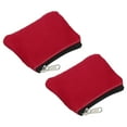 thumbnail image 1 of Monedero de 3.5" x 4.7", 2 Paquetes de Bolsas Organizadoras Pequeñas con Cremallera de Lona para el Hogar, Rojo, 1 of 6