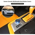 thumbnail image 4 of TINKI Alloy Car Interior Center Console Multimedia Knob Button Covers Compatible with Chevrolet Corvette C7 2014-2019 Car Driving Mode Knob Cover Trim, 4 of 7