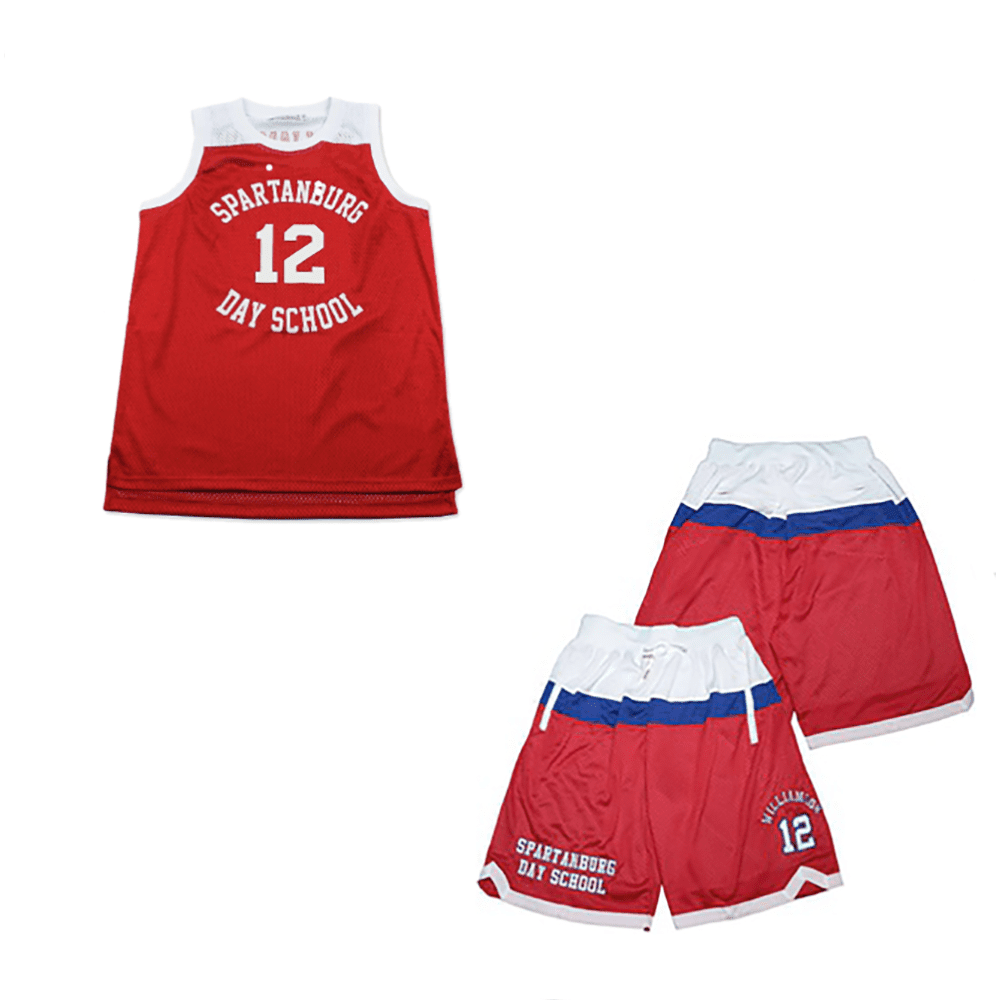 Your Team Zion Williamson #12 Custom Men's High School Basketball Jersey Shorts, Size: XL, Red