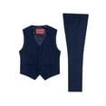 thumbnail image 5 of ETHAN Dark Blue 2 Piece Slim Fit Formal Suit Set for Teens Prom Suit Set Ring Bearer Suit for Junior Suit Size for Young Men 20Y, 5 of 7